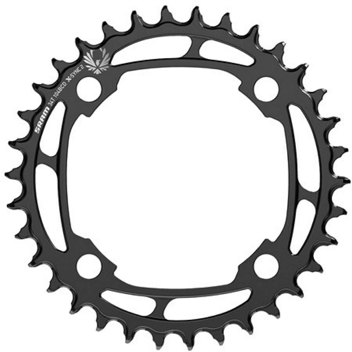 Plateau Mono SRAM EAGLE X-SYNC2 12V Acier 4 Trous 104mm