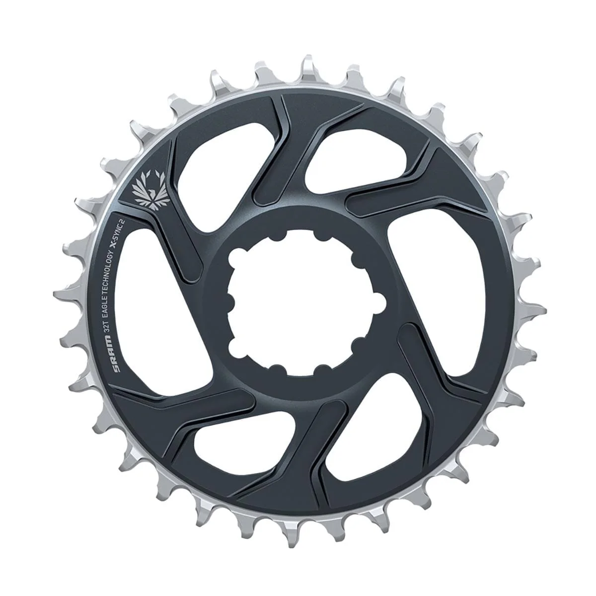 Plateau Mono SRAM X-SYNC 2 EAGLE 12V Direct Mount Offset 4mm Lunar Grey