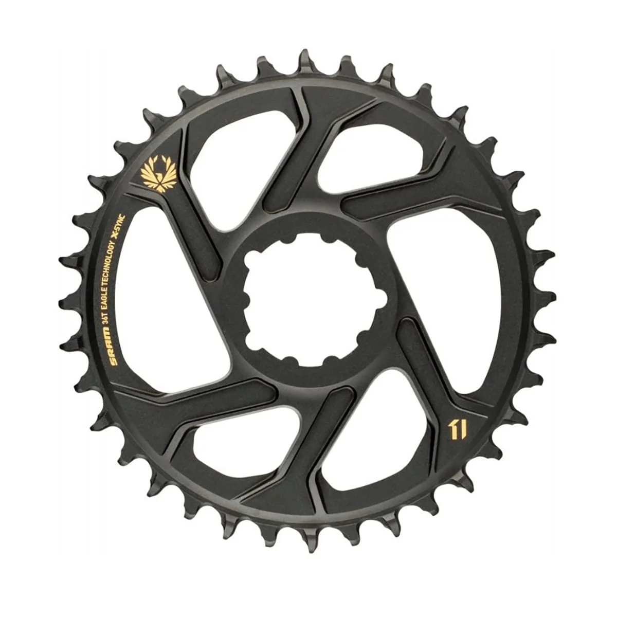 Plateau Mono SRAM EAGLE X-SYNC 2 BOOST 11/12V Direct Mount Offset 3mm Alu Noir/Or