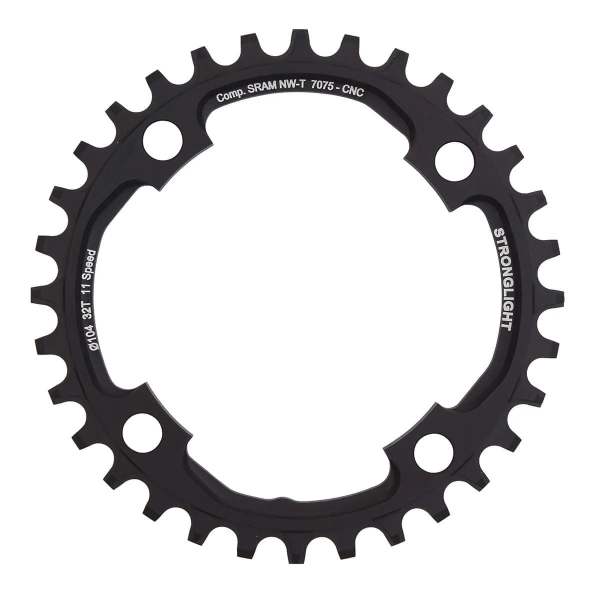 Plateau Mono STRONGLIGHT ALU 7075 NARROW WIDE Sram X01 11V 4 Trous 104mm