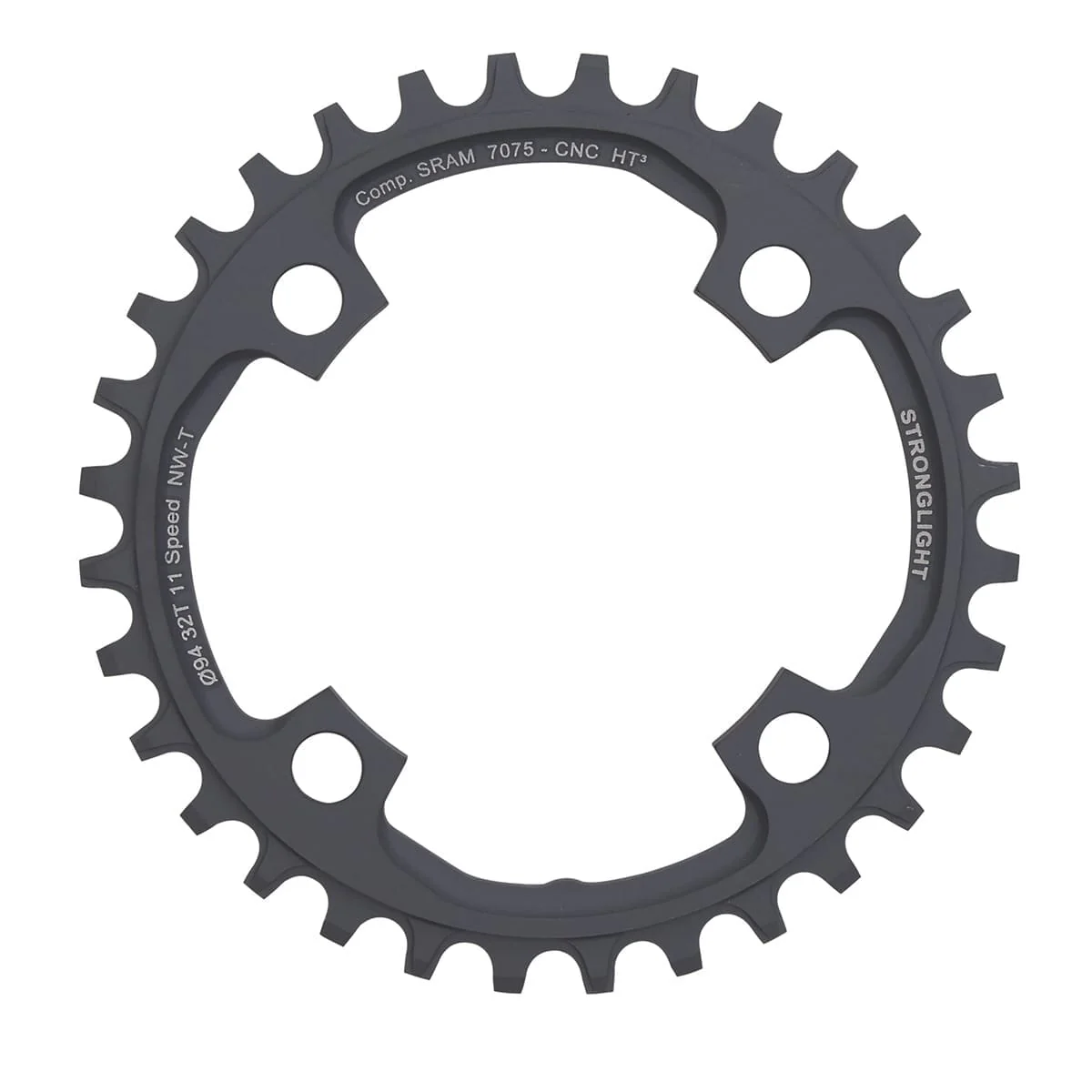 Plateau Mono STRONGLIGHT HT3 NARROW WIDE Sram X01 11V 4 Trous 94mm