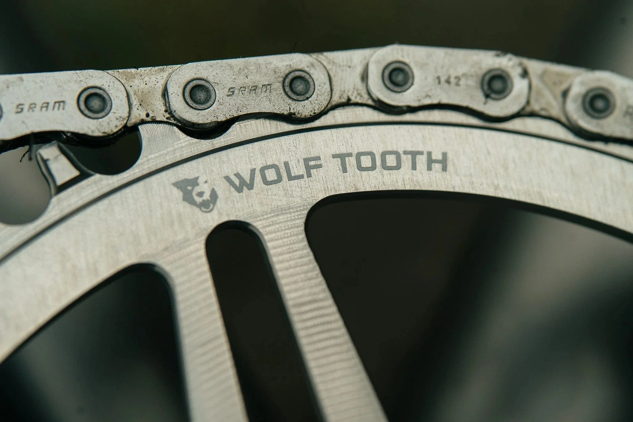 Plateau Mono WOLF TOOTH DROP-STOP B DM 8 Vis Sram Eagle Boost Offset 0mm Raw Silver - Image 3