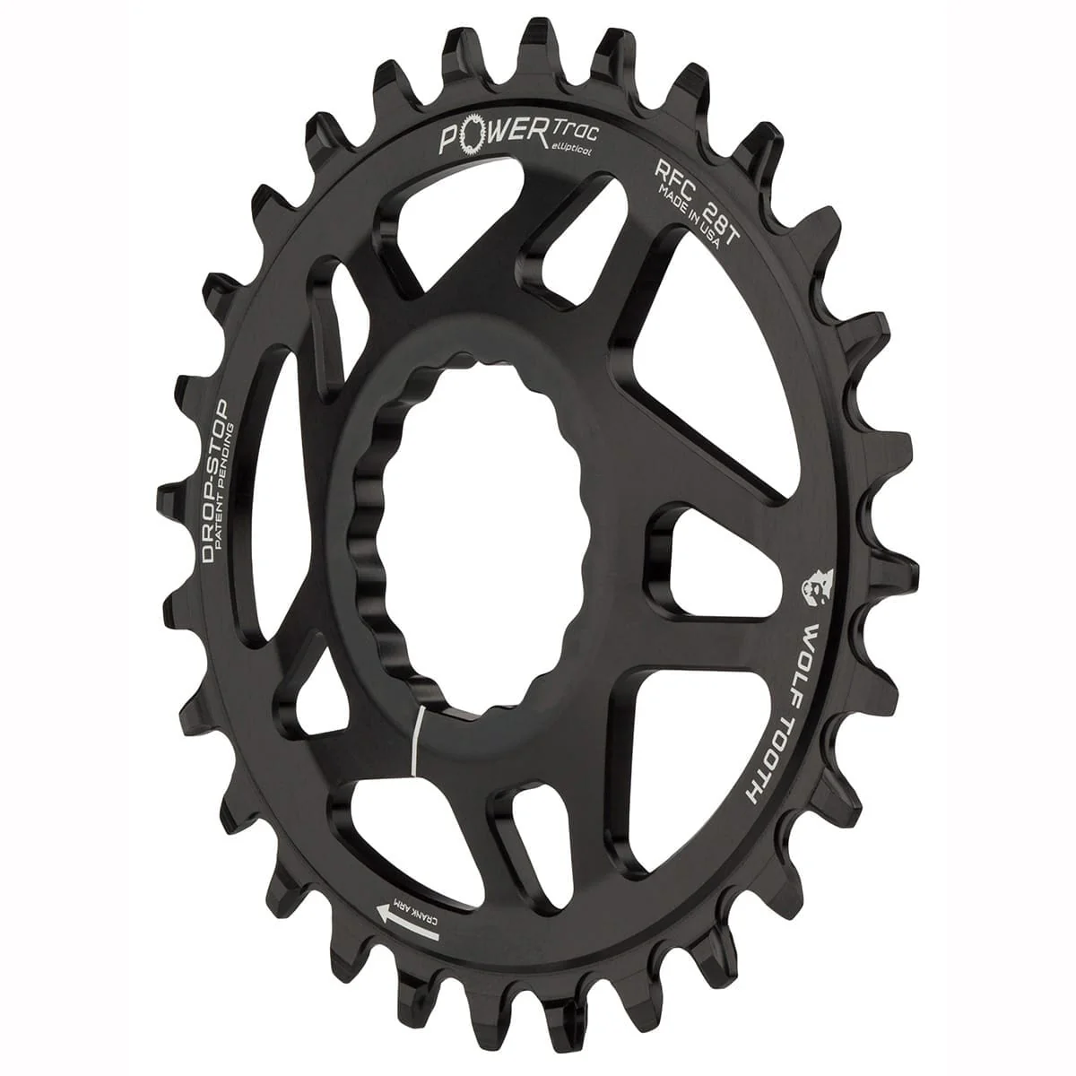 Plateau Mono Oval WOLF TOOTH ELLIPTICAL 9/10/11/12V Raceface CINCH Direct Mount Offset 6mm Noir - Image 4
