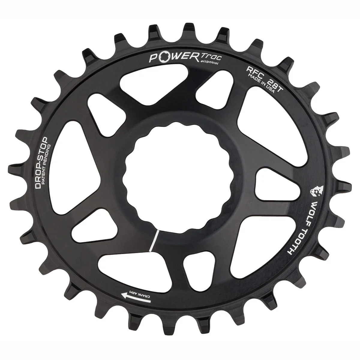 Plateau Mono Oval WOLF TOOTH ELLIPTICAL 9/10/11/12V Raceface CINCH Direct Mount Offset 6mm Noir - Image 7