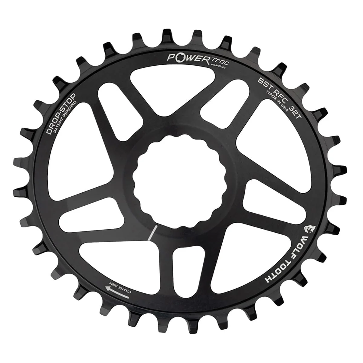 Plateau Mono Oval WOLF TOOTH ELLIPTICAL BOOST 12V Raceface CINCH Direct Mount Offset 3mm Noir - Image 2