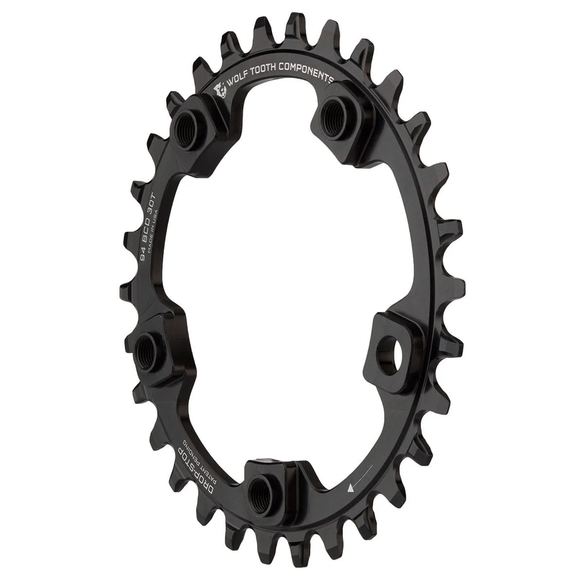 Plateau Mono WOLF TOOTH 94 BCD 9/10/11/12V 5 Trous 94mm Noir - Image 2
