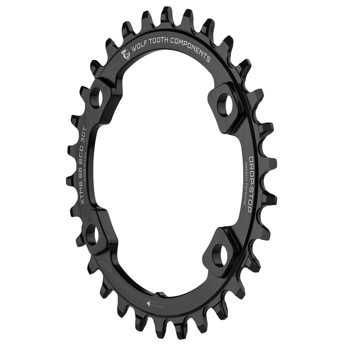 Plateau Mono WOLF TOOTH 96 BCD 11V Shimano XT M8000/SLX M7000 4 Trous 96mm Noir - Image 2