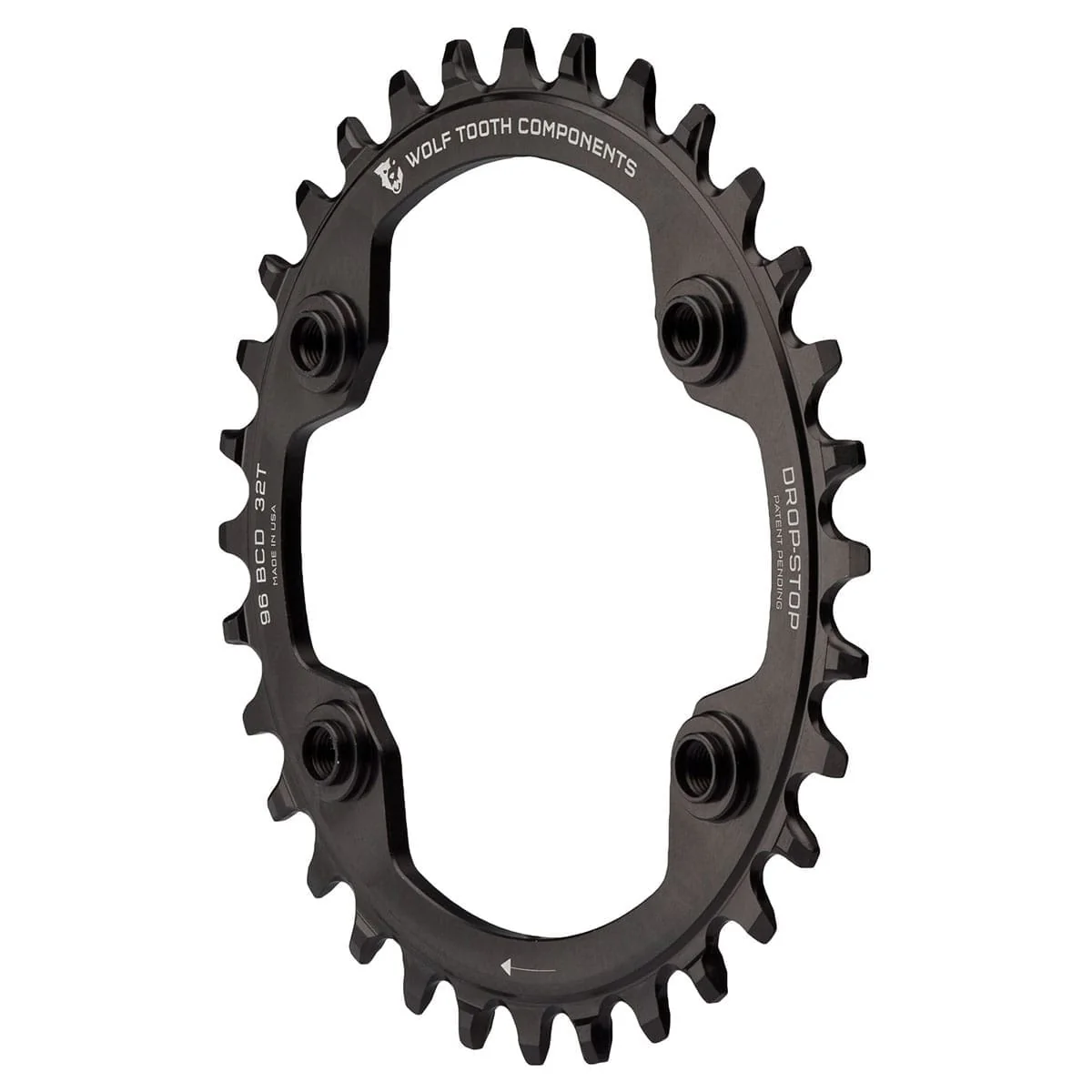 Plateau Mono WOLF TOOTH 96 BCD 11V Shimano XTR M9000/M9020 4 Trous 96mm Noir - Image 2