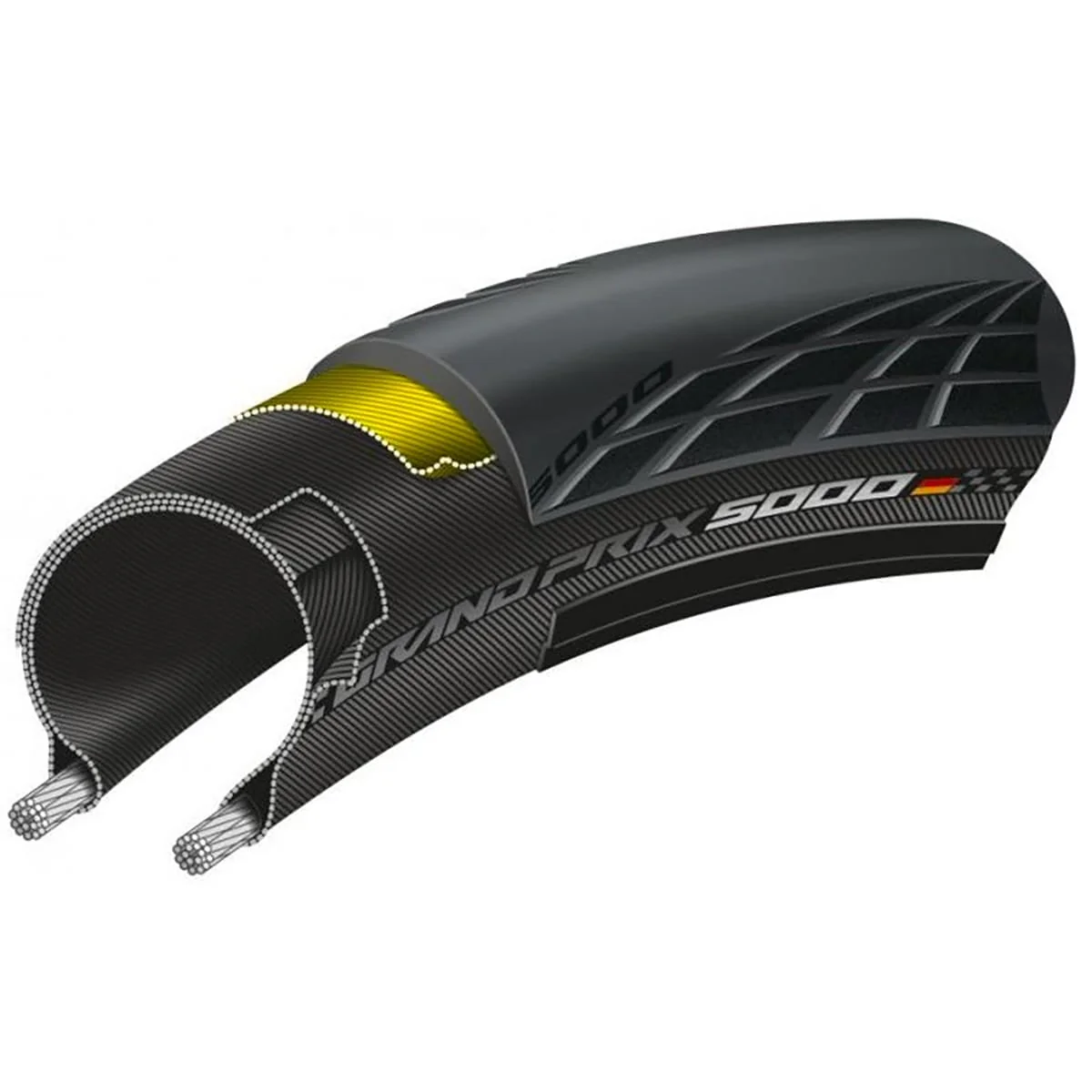 Pneu CONTINENTAL GRAND PRIX 5000 650b TubeType Noir - Image 5