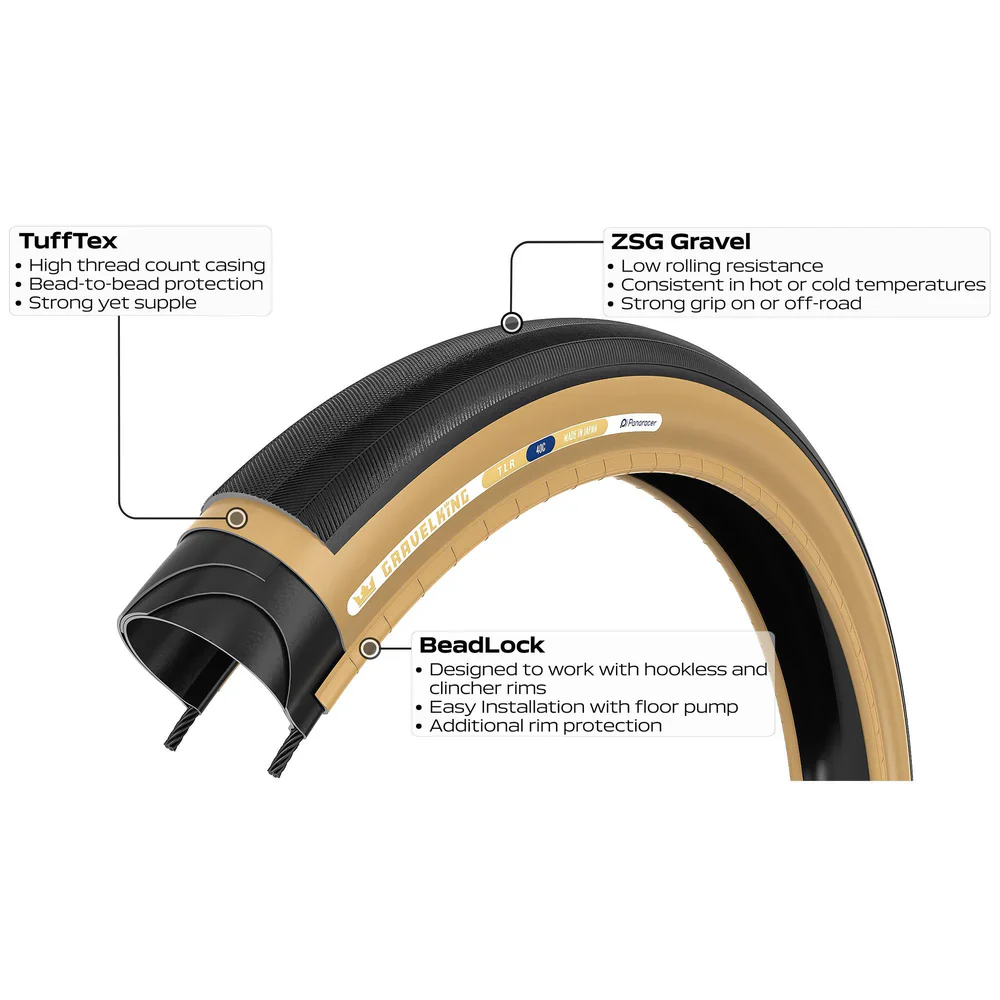 Pneu PANARACER GRAVELKING SLICK TLR 650x48c Tubeless Ready Beige - Image 3