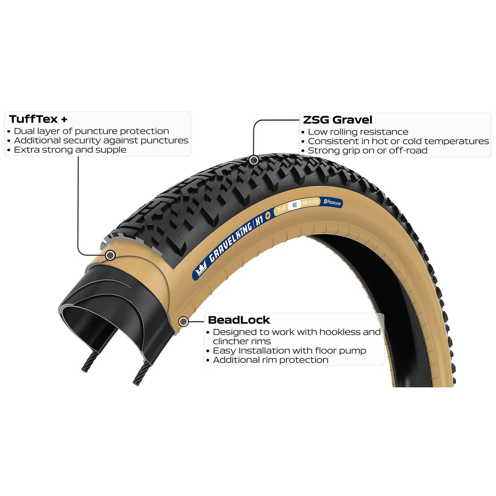 Pneu PANARACER GRAVELKING X1+ TLR  700x35c Tubeless Ready Noir - Image 3