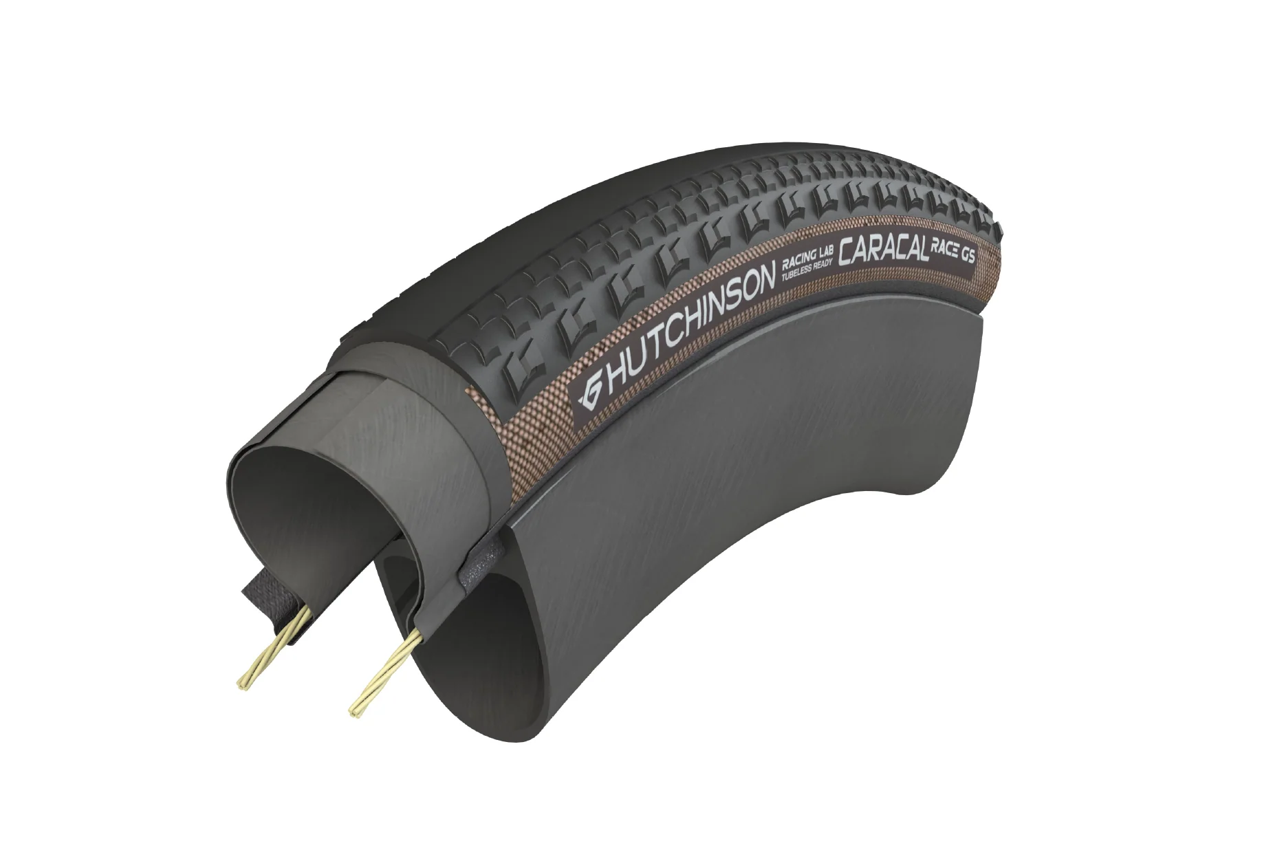 Pneu HUTCHINSON CARACAL RACE GS 700c Tubeless Ready Beige - Image 4