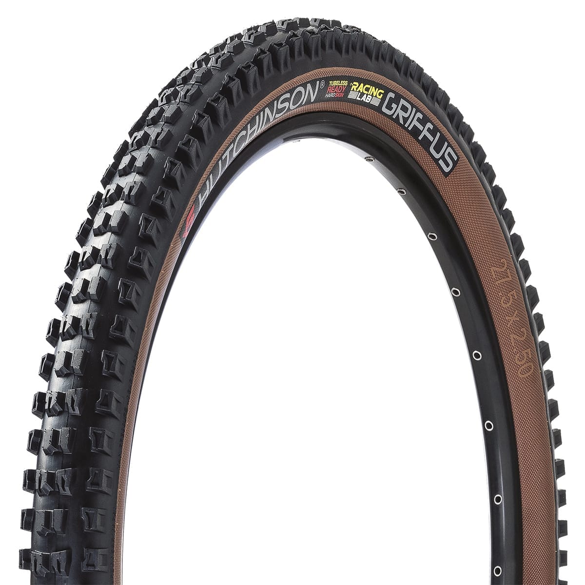 Pneu HUTCHINSON GRIFFUS 29x2.40 Racing Lab Hardskin Race Ripost Gravity Tubeless Ready Souple Noir/Marron