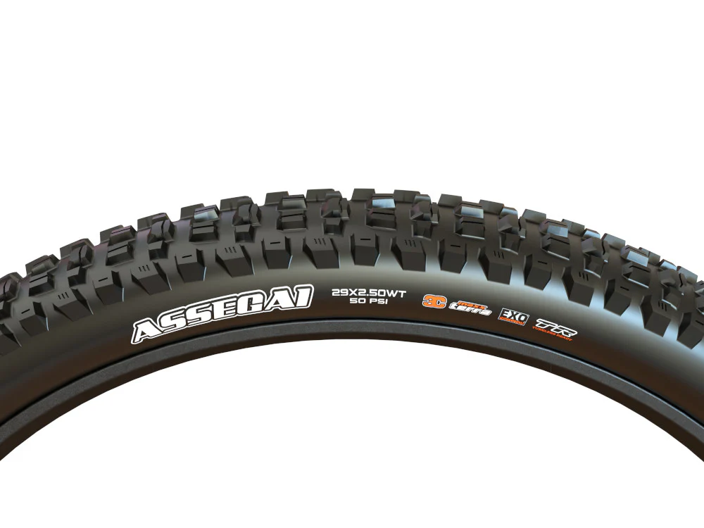 Pneu MAXXIS ASSEGAI 29x2.50 WT DH E50 3C MaxxGrip Tubeless Ready Souple Noir - Image 3