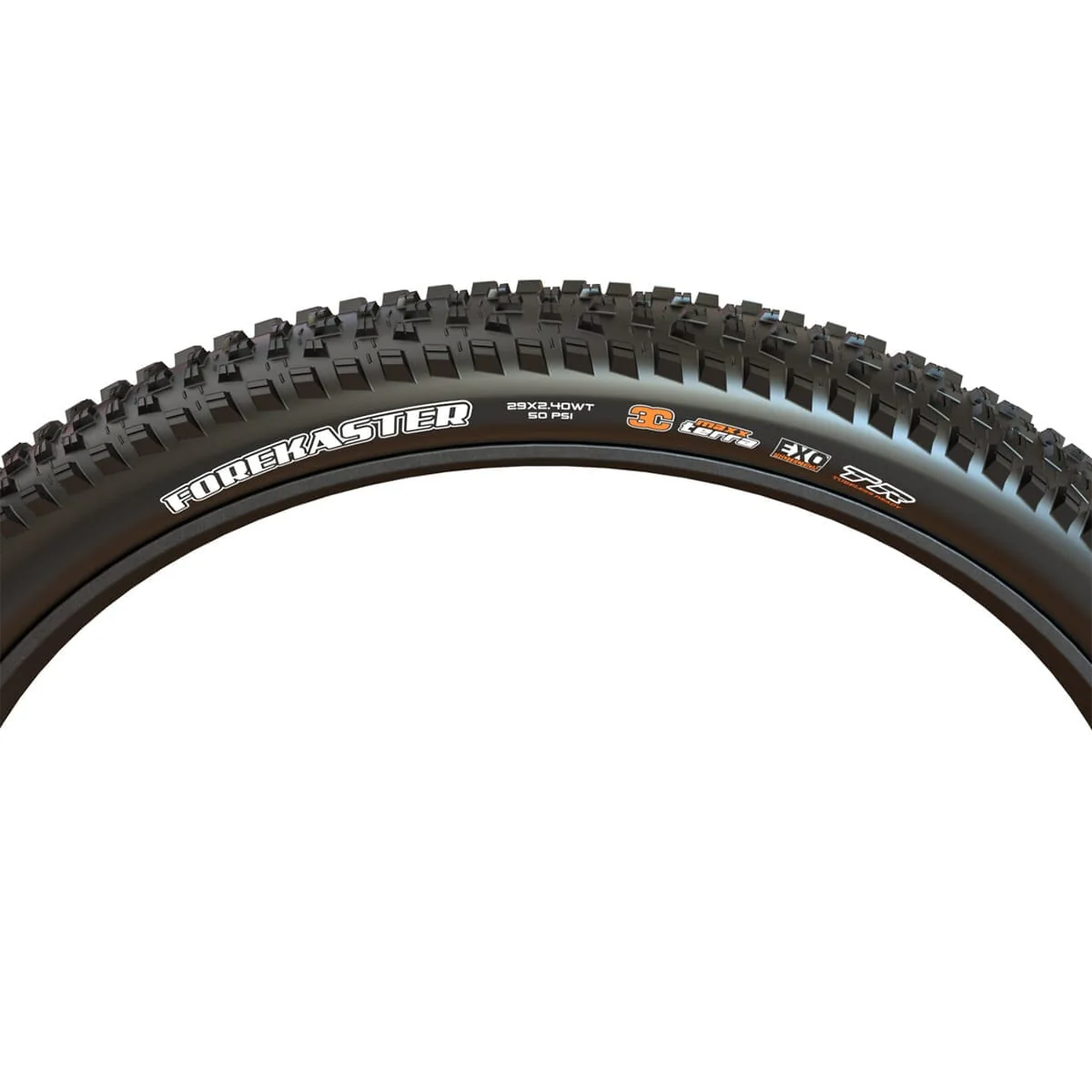 Pneu MAXXIS FOREKASTER 29x2.60 Exo+ 3C MaxxTerra Tubeless Ready Souple Noir - Image 2