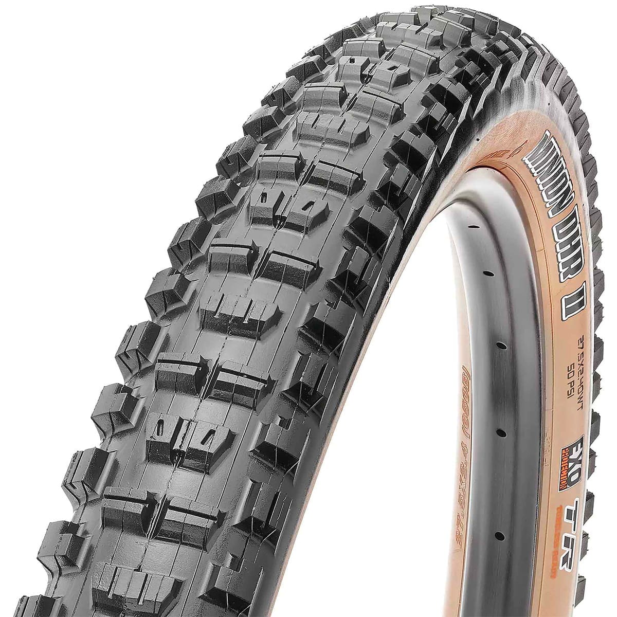 Pneu MAXXIS MINION DHR II 27.5x2.40 WT Exo Tubeless Ready Souple Tanwall - Image 2