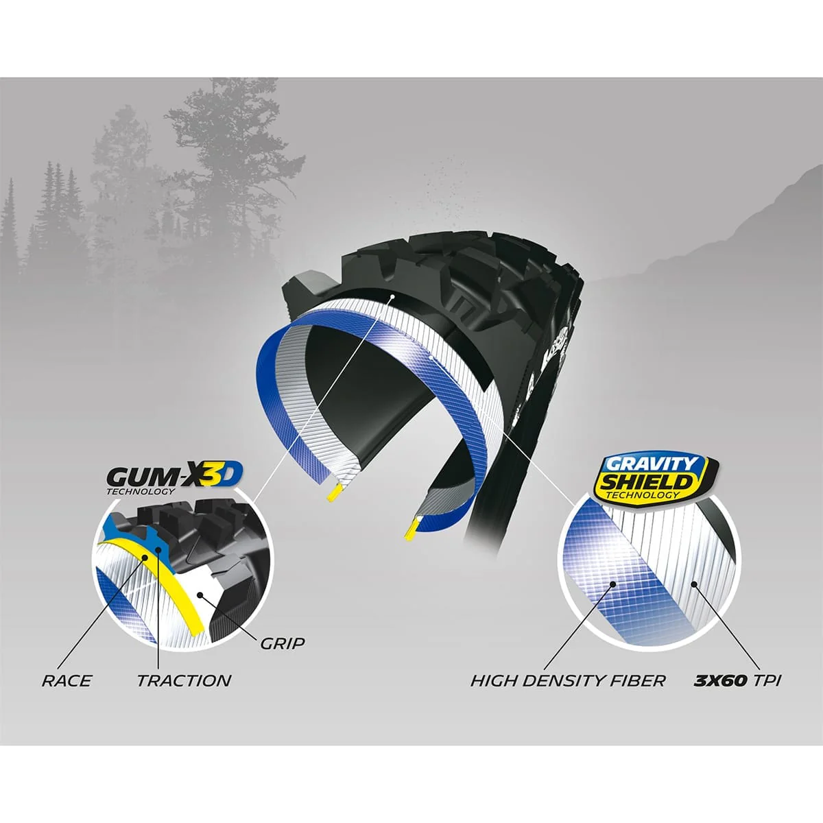 Pneu MICHELIN WILD ENDURO FRONT Competition Line 29x2.40 GUM-X Tubeless Ready Souple - Image 4