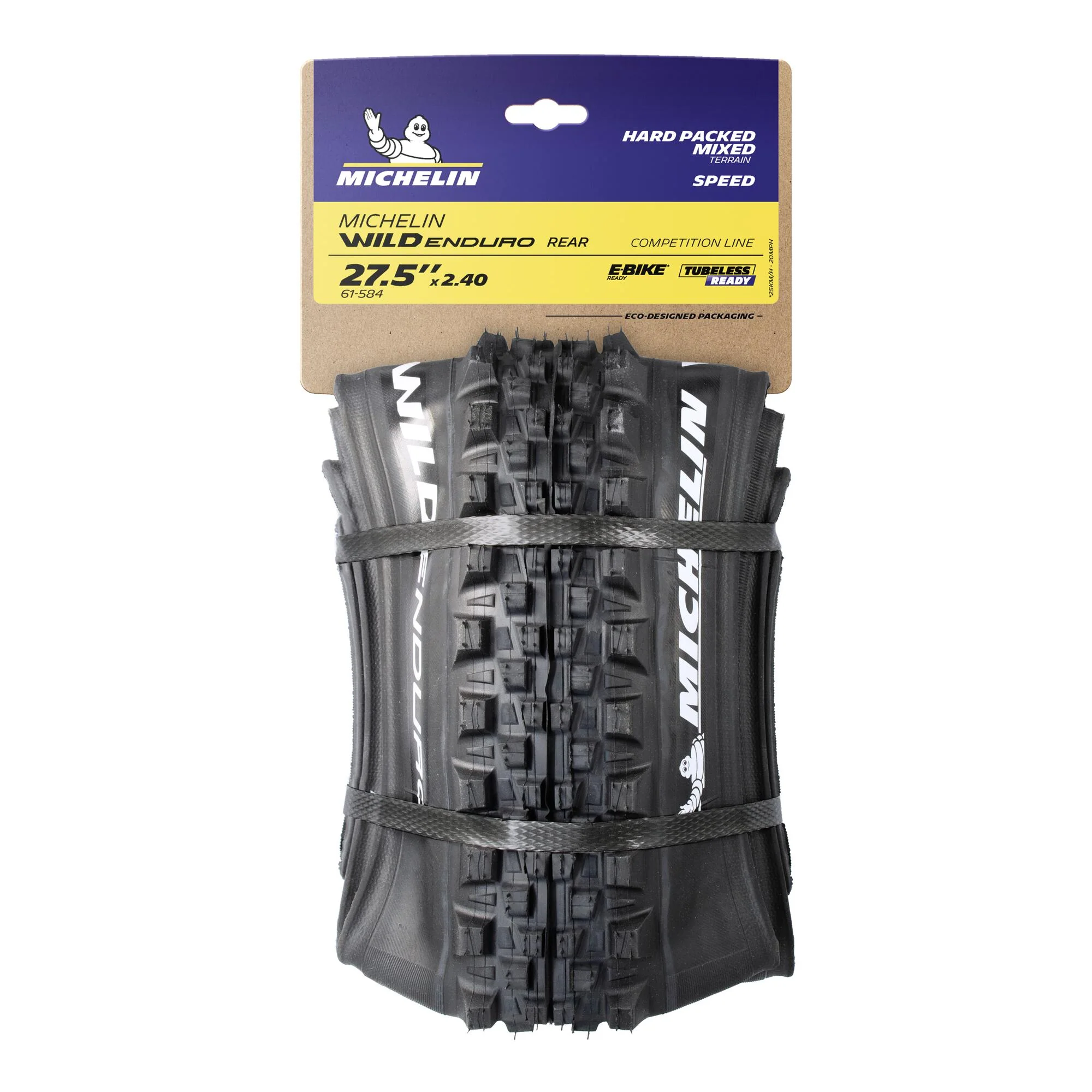 Pneu MICHELIN WILD ENDURO REAR Competition Line 27.5x2.40 GUM-X Tubeless Ready Souple - Image 4
