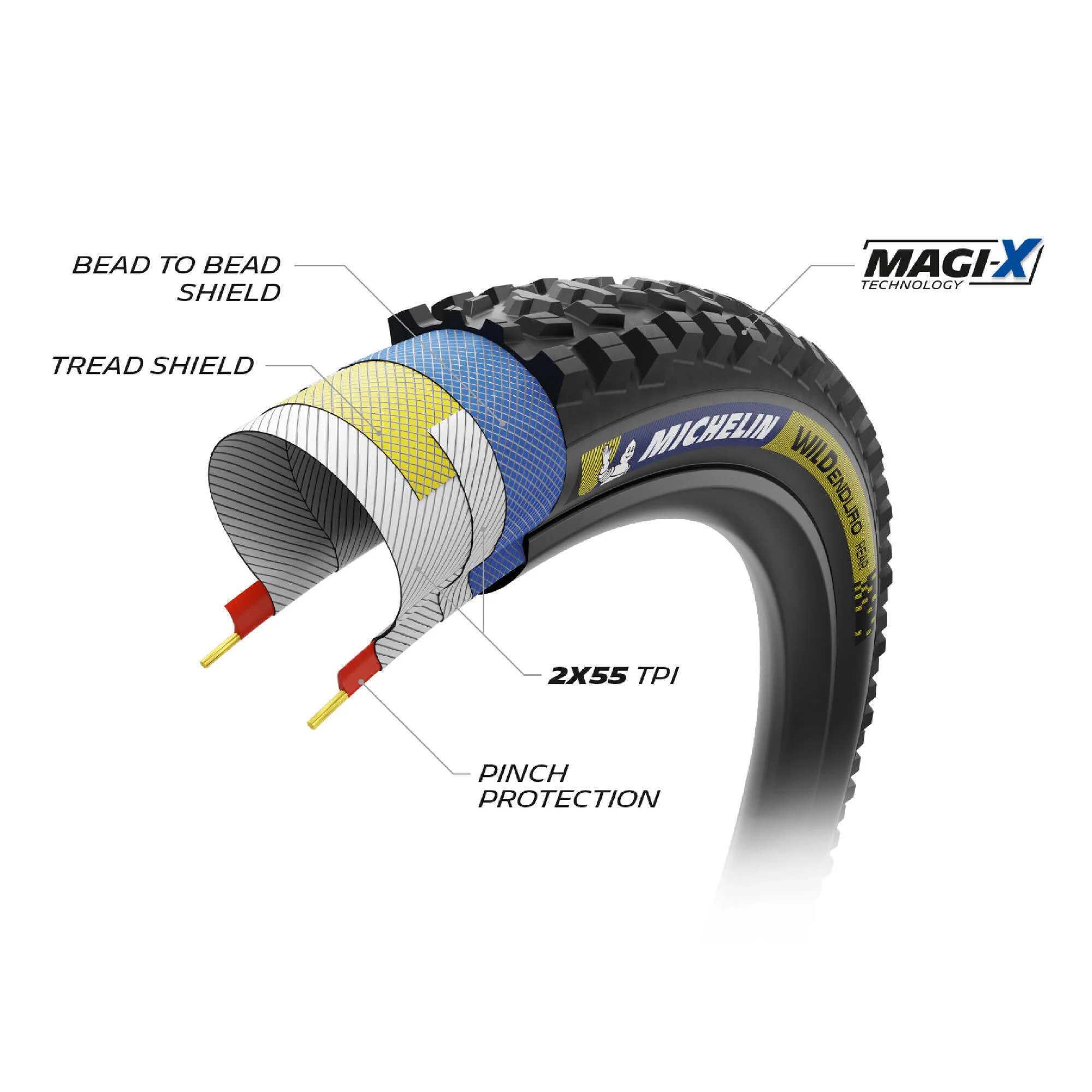 Pneu MICHELIN WILD ENDURO REAR Racing Line Dark 29x2.40 Tubeless Ready Souple - Image 4