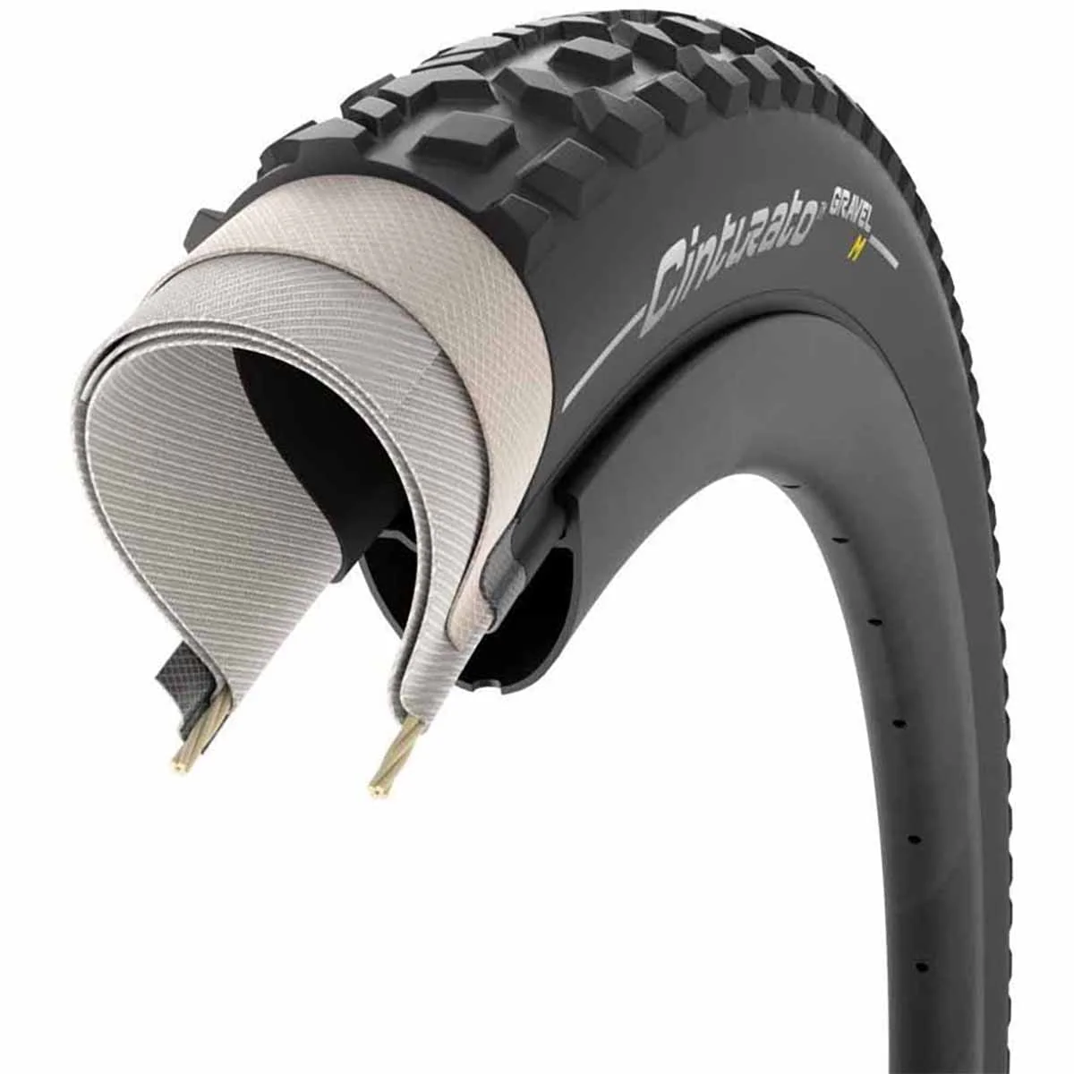 Pneu PIRELLI CINTURATO GRAVEL M 700x40c Tubeless Ready Noir - Image 2