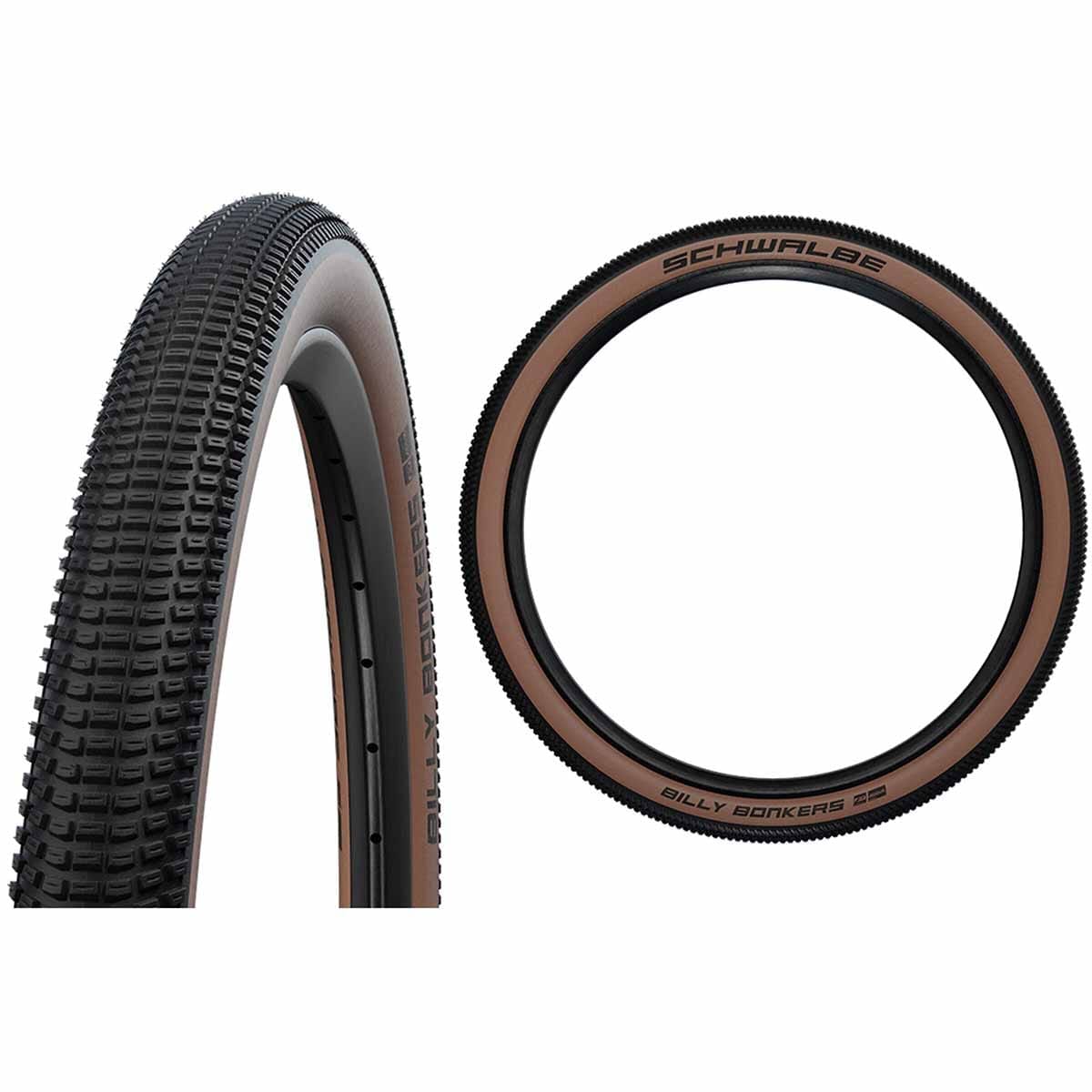 Pneu SCHWALBE BILLY BONKERS 26x2.10 ADDIX Tubetype Souple Noir/Marron