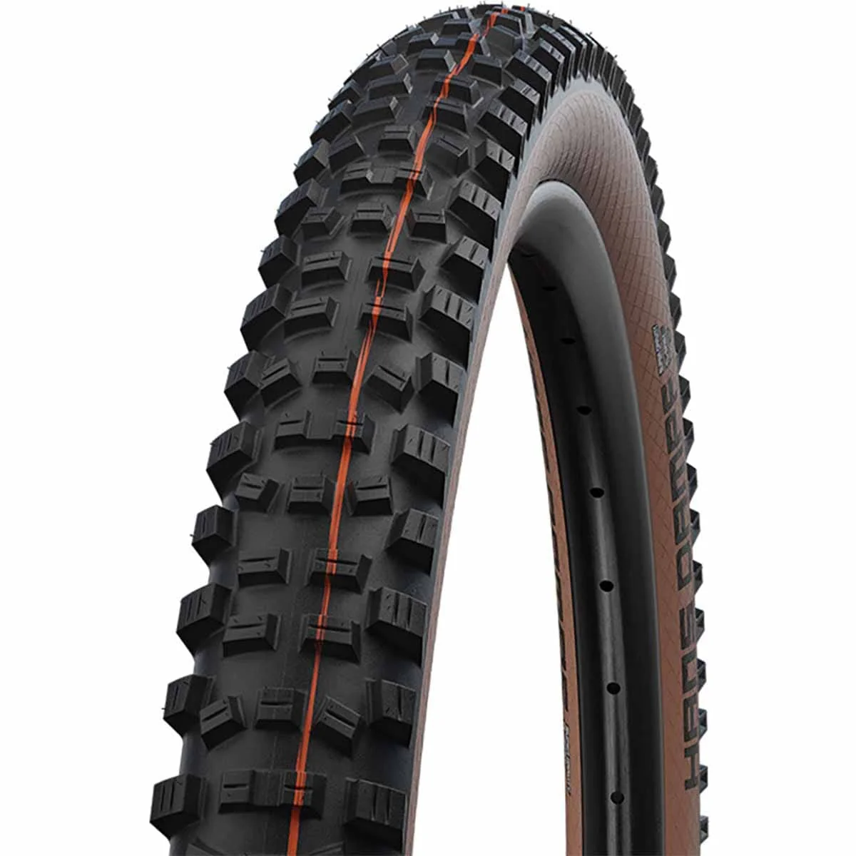 Pneu SCHWALBE HANS DAMPF 27.5x2.35 ADDIX SOFT SUPERTRAIL Tubeless Ready Souple Noir/Marron