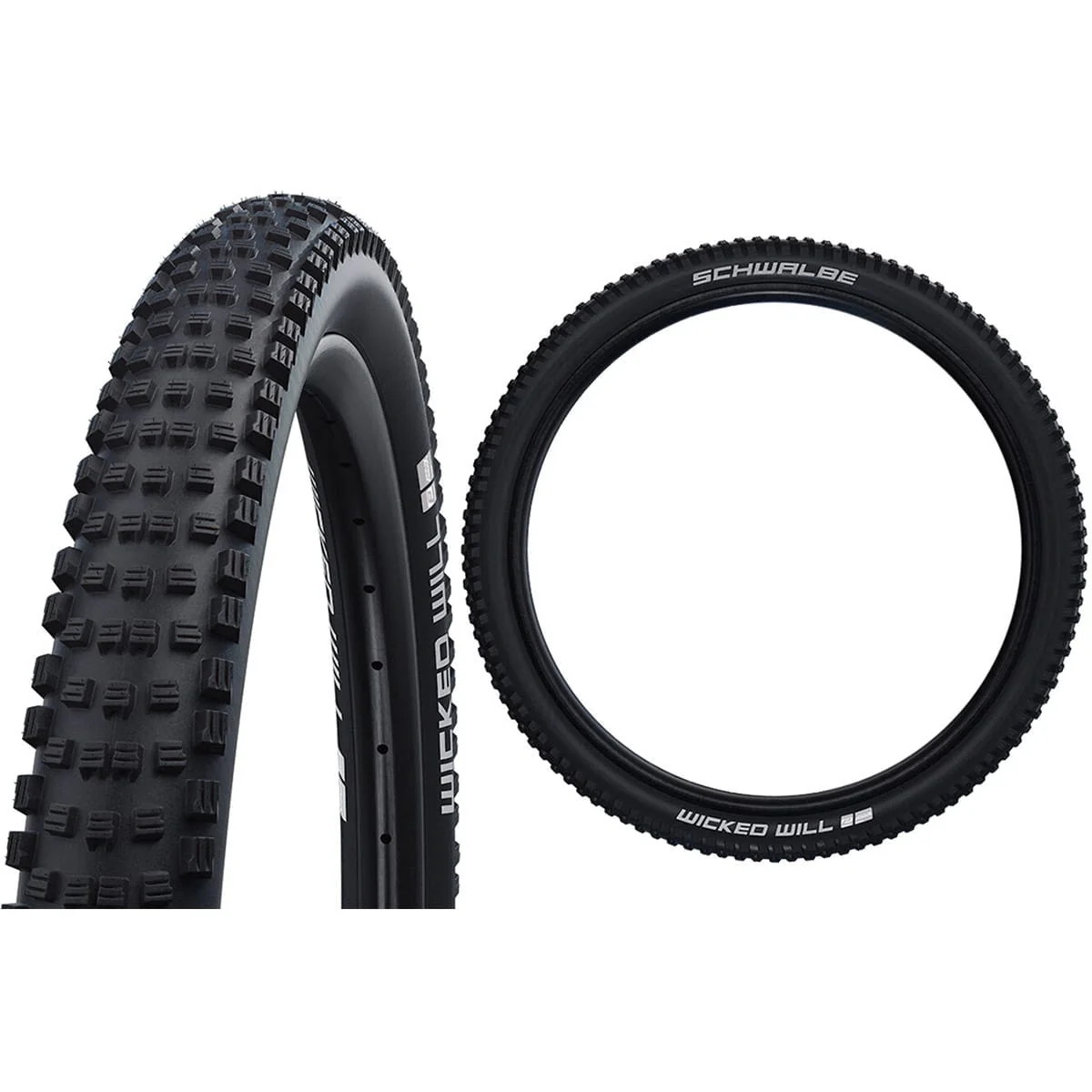 Pneu SCHWALBE WICKED WILL 27.5x2.25 ADDIX PERFORMANCE TwinSkin Tubeless Souple Noir