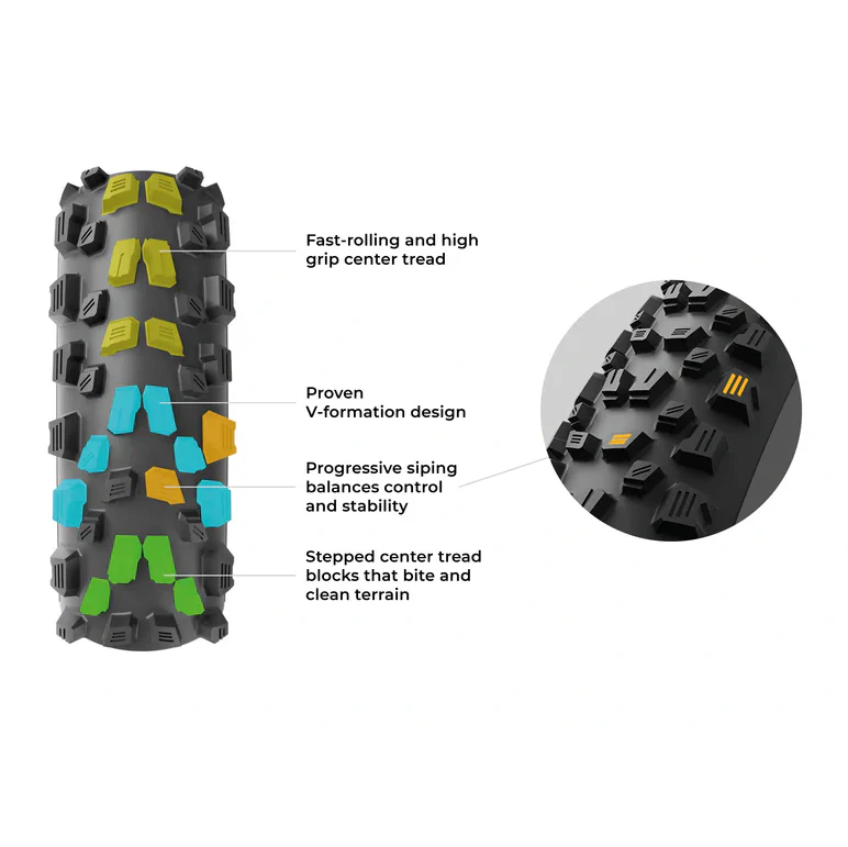 Pneu VITTORIA AGARRO TRAIL 27.5x2.60 4C Graphene 2.0 Tubeless Ready Souple Noir - Image 4