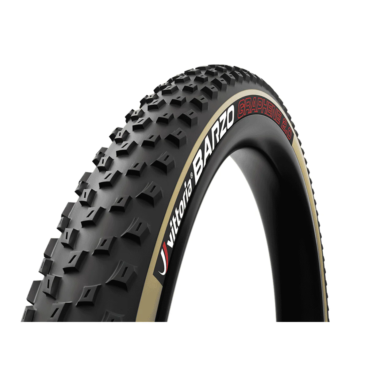 Pneu VITTORIA BARZO XC RACE 29x2.35 4C Graphene 2.0 Tubeless Ready Souple Noir/Beige