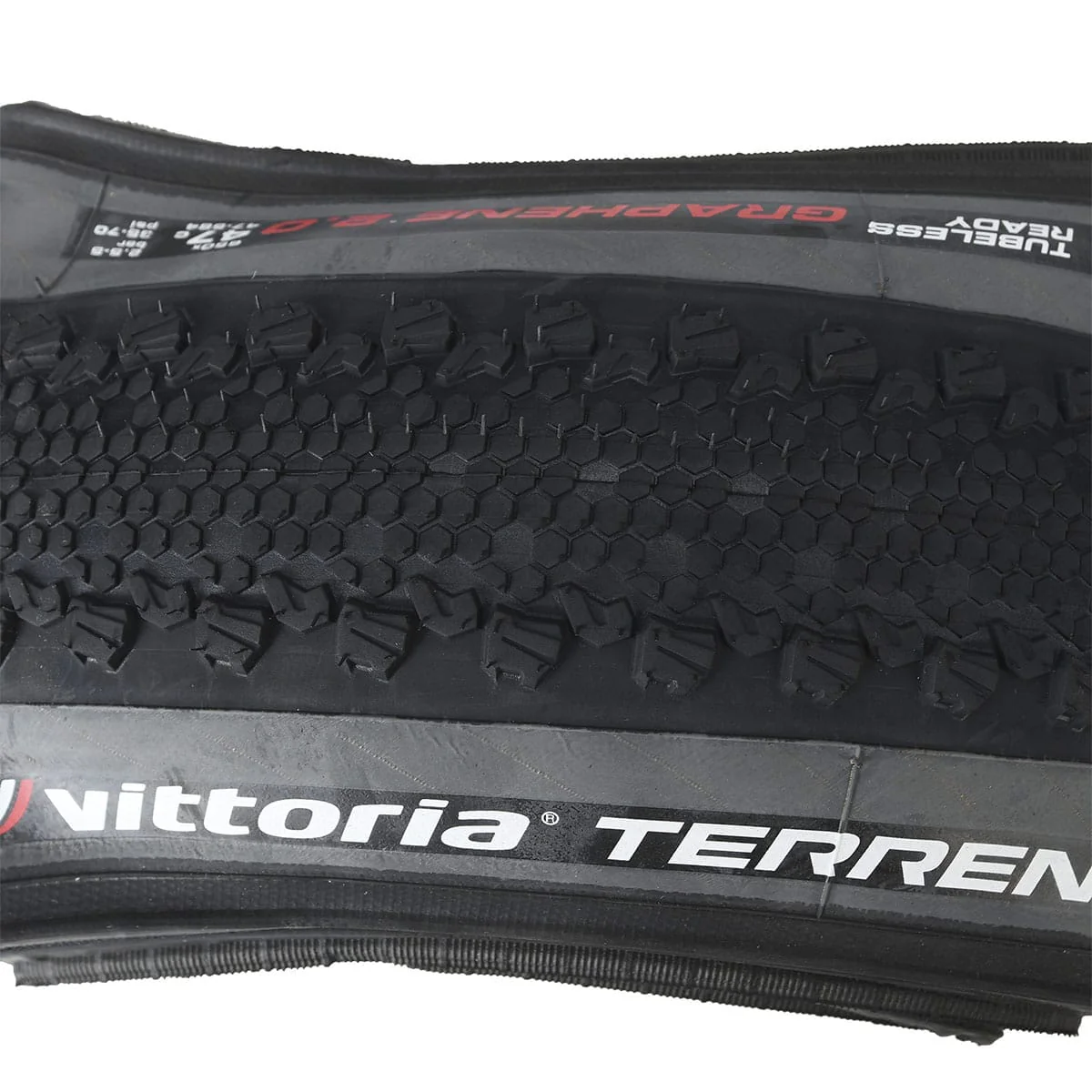 Pneu VITTORIA TERRENO DRY GRAVEL ENDURANCE Graphene G2.0 650x47c Tubeless Ready Gris - Image 2
