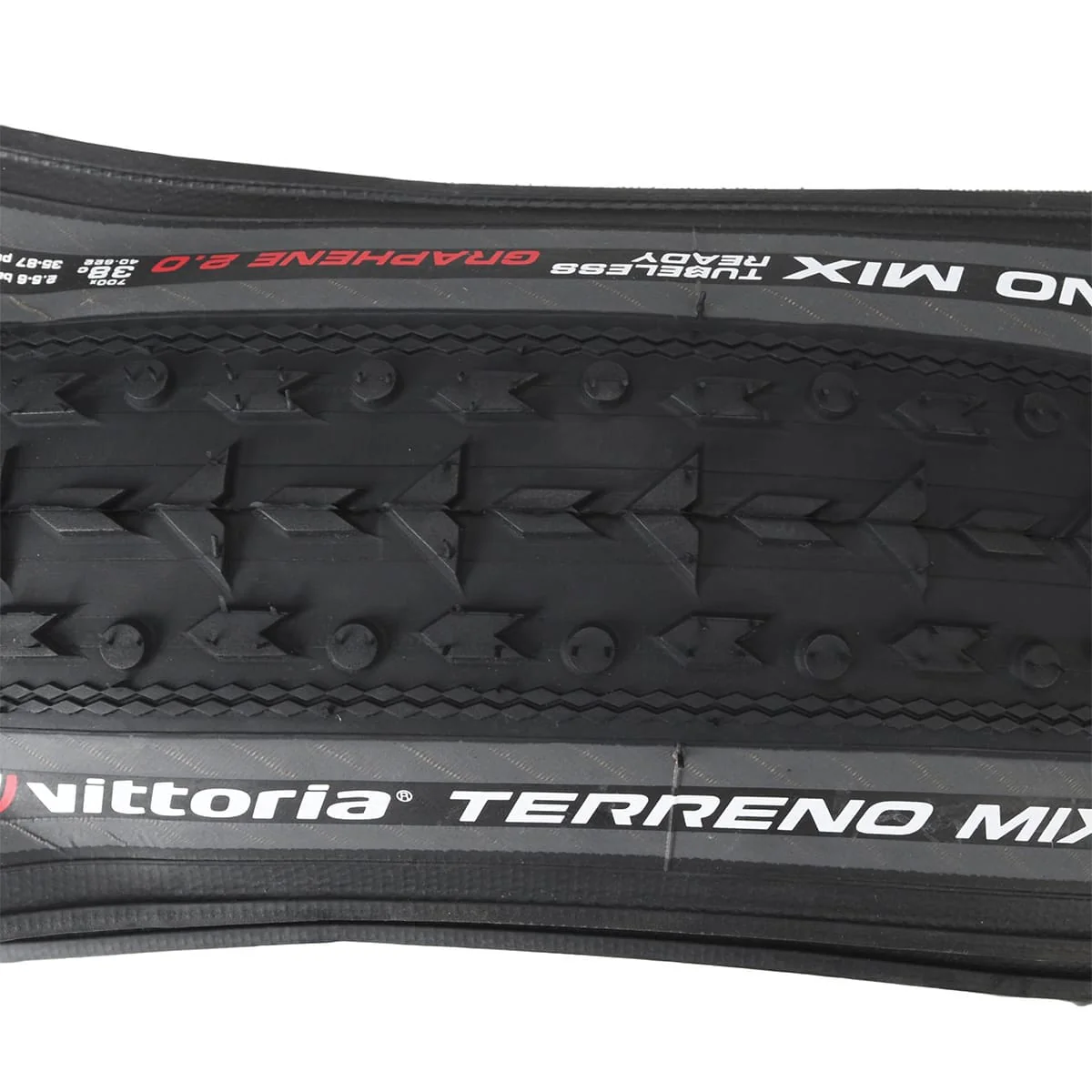 Pneu VITTORIA TERRENO MIX GRAVEL ENDURANCE Graphene G2.0 700x40c Tubeless Ready Gris - Image 2