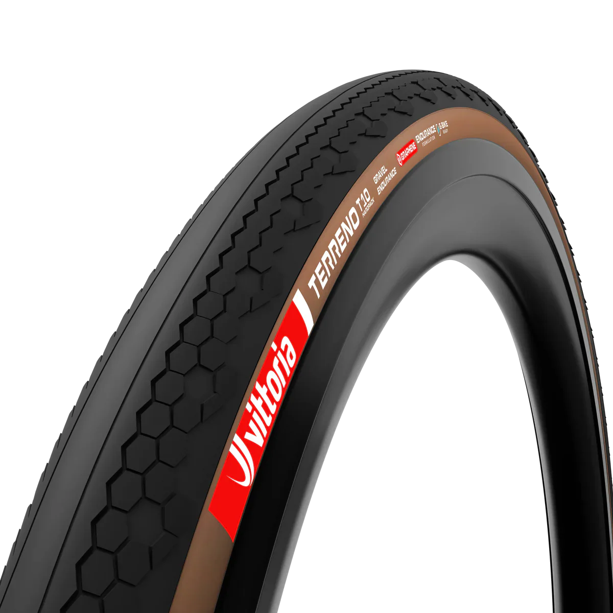 Pneu VITTORIA TERRENO T10 HARDPACK Gravel Endurance 700x45c Tubeless Ready Souple Marron