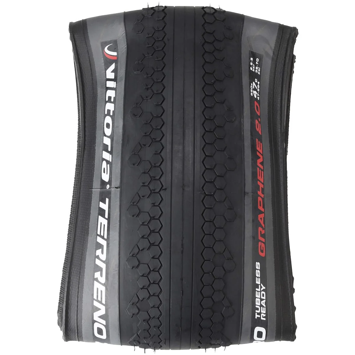 Pneu VITTORIA TERRENO ZERO GRAVEL ENDURANCE Graphene G2.0 650x47b Tubeless Ready Gris