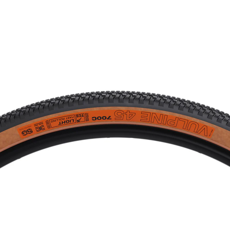 Pneu WTB VULPINE TCS LIGHT FAST ROLLING DUAL DNA SG2 120tpi 700x45c Tubeless Ready Beige - Image 2