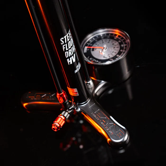 Pompe à Pied LEZYNE STEEL FLOOR DRIVE 3.5 HV Gris - Image 4