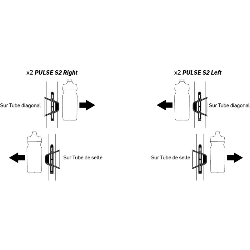 Porte-bidon ZEFAL PULSE S2 Gauche Carbone Noir - Image 6