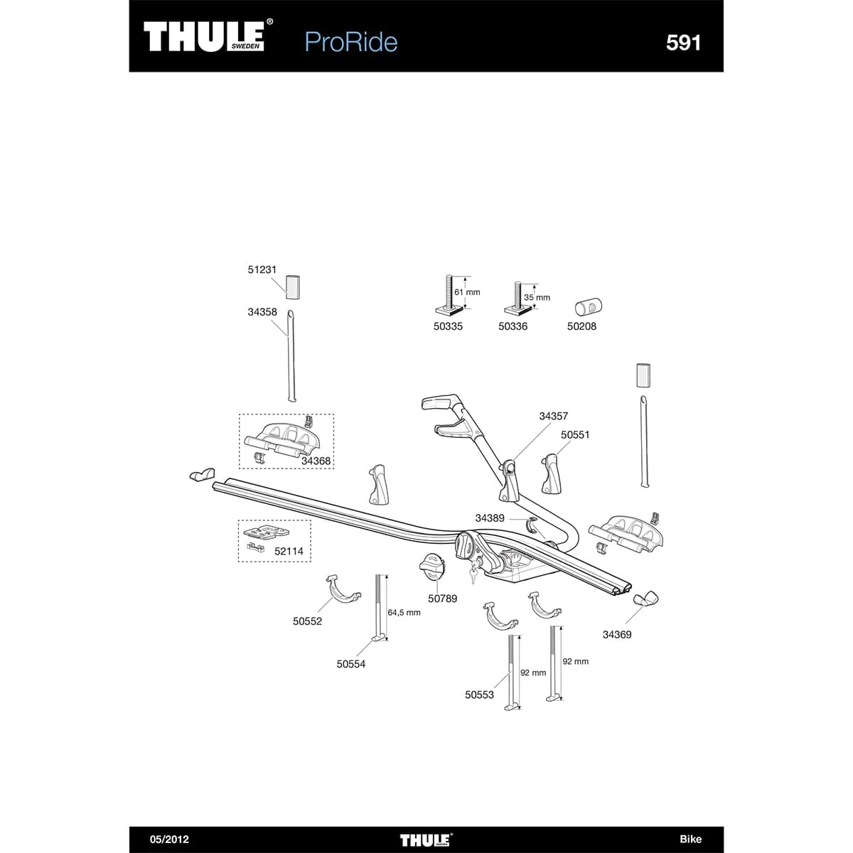 Porte-Roues THULE pour Porte-Vélos PRORIDE591 34368 - Image 2