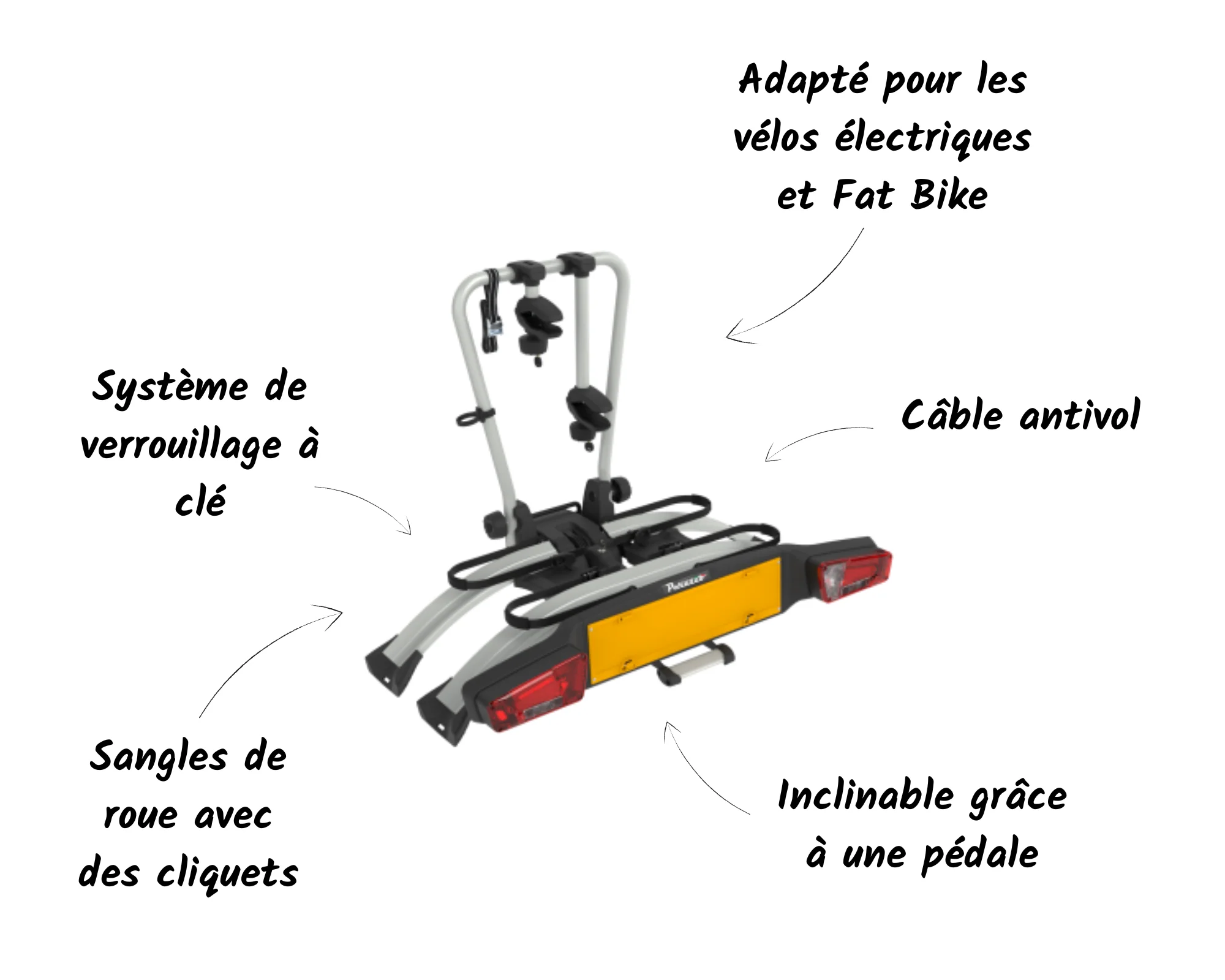 Porte-vélos PERUZZO ATLANTIS 2 Vélos électriques sur Attelage - Image 7
