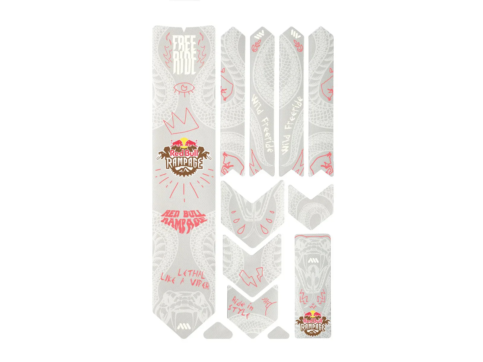 Protection Adhésive pour Cadre ALL MOUNTAIN STYLE EXTRA Red Bull Rampage Freeride Blanc