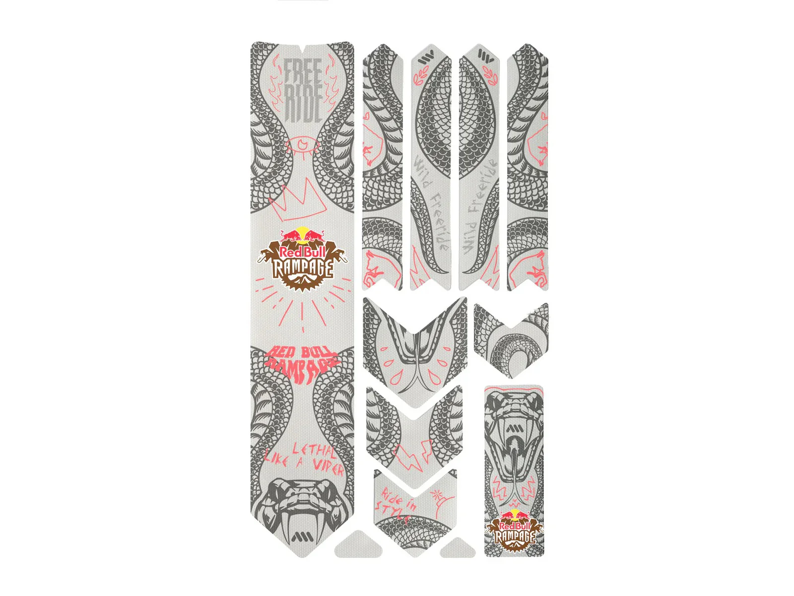 Protection Adhésive pour Cadre ALL MOUNTAIN STYLE EXTRA Red Bull Rampage Freeride Gris