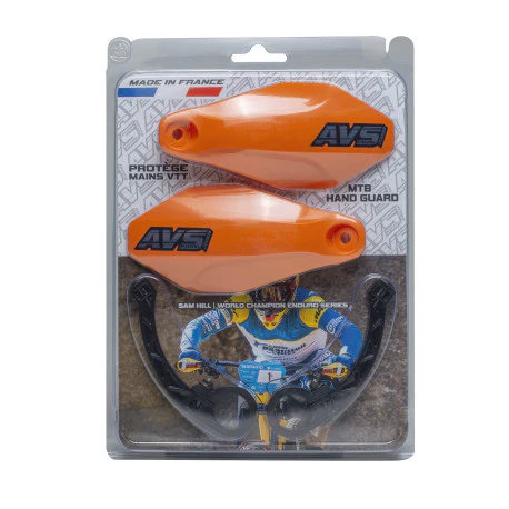 Protège Mains AVS BASIC Patte Plastique Orange Fluo - Image 2