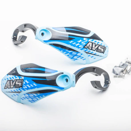Protège Mains AVS KIT DECO Patte Alu Bleu Clair/Noir