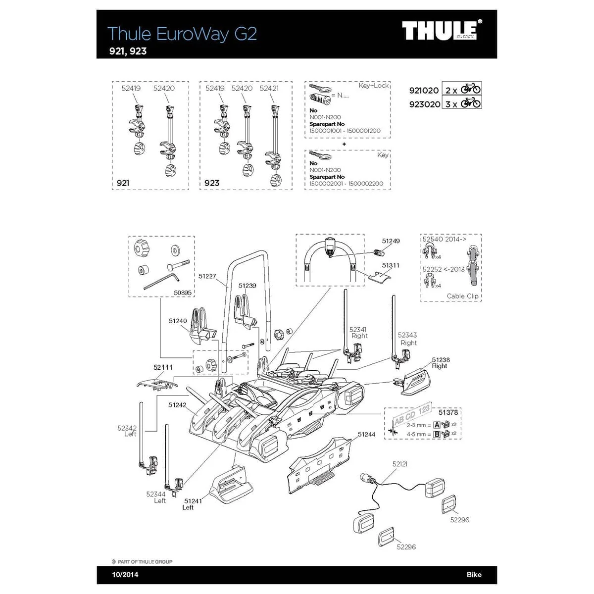 Porte-Roue THULE pour Porte-Vélos EUROWAY G2/G3 51242 - Image 2