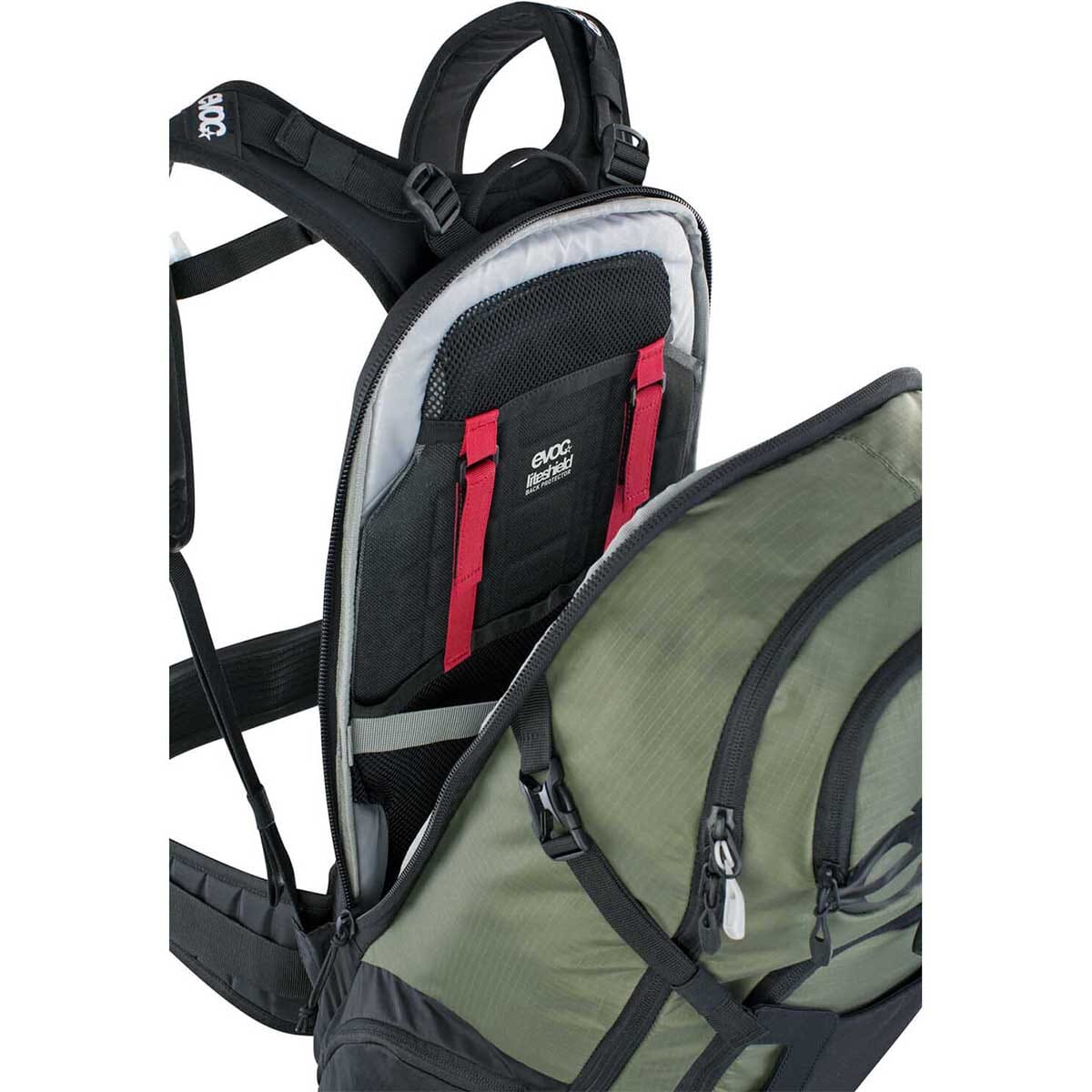 Sac à Dos avec Dorsale EVOC FR TOUR E-RIDE 30L Kaki - Image 3