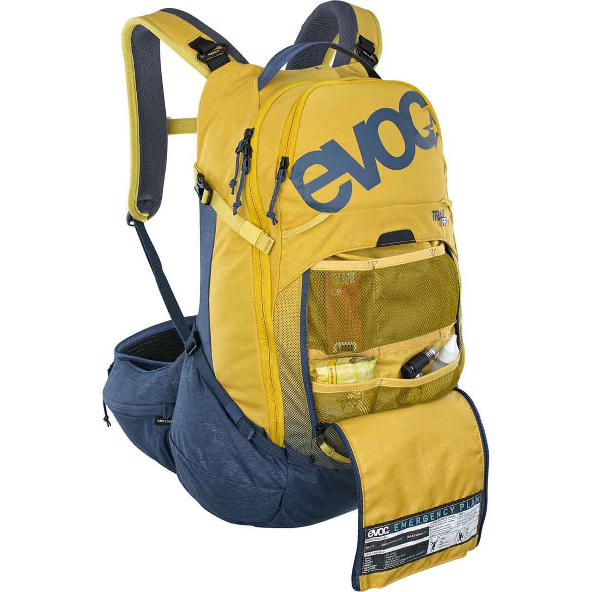Sac à Dos avec Dorsale EVOC TRAIL PRO 26L Jaune/Bleu - Image 2
