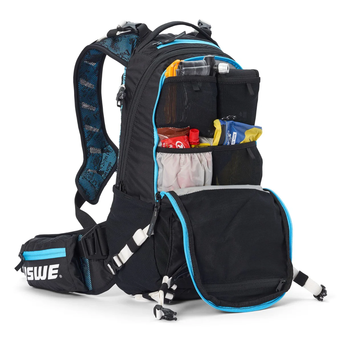 Sac à Dos avec Dorsale Intégrée USWE FLOW 16 L Noir/Bleu - Image 10