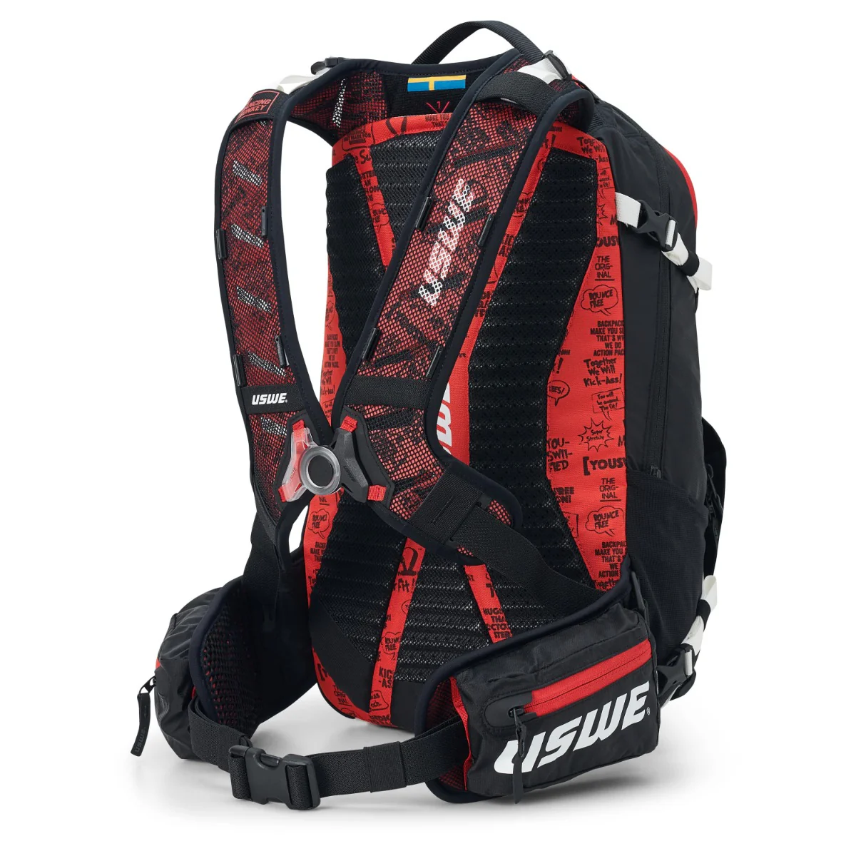 Sac à Dos avec Dorsale Intégrée USWE FLOW 16 L Noir/Rouge - Image 2