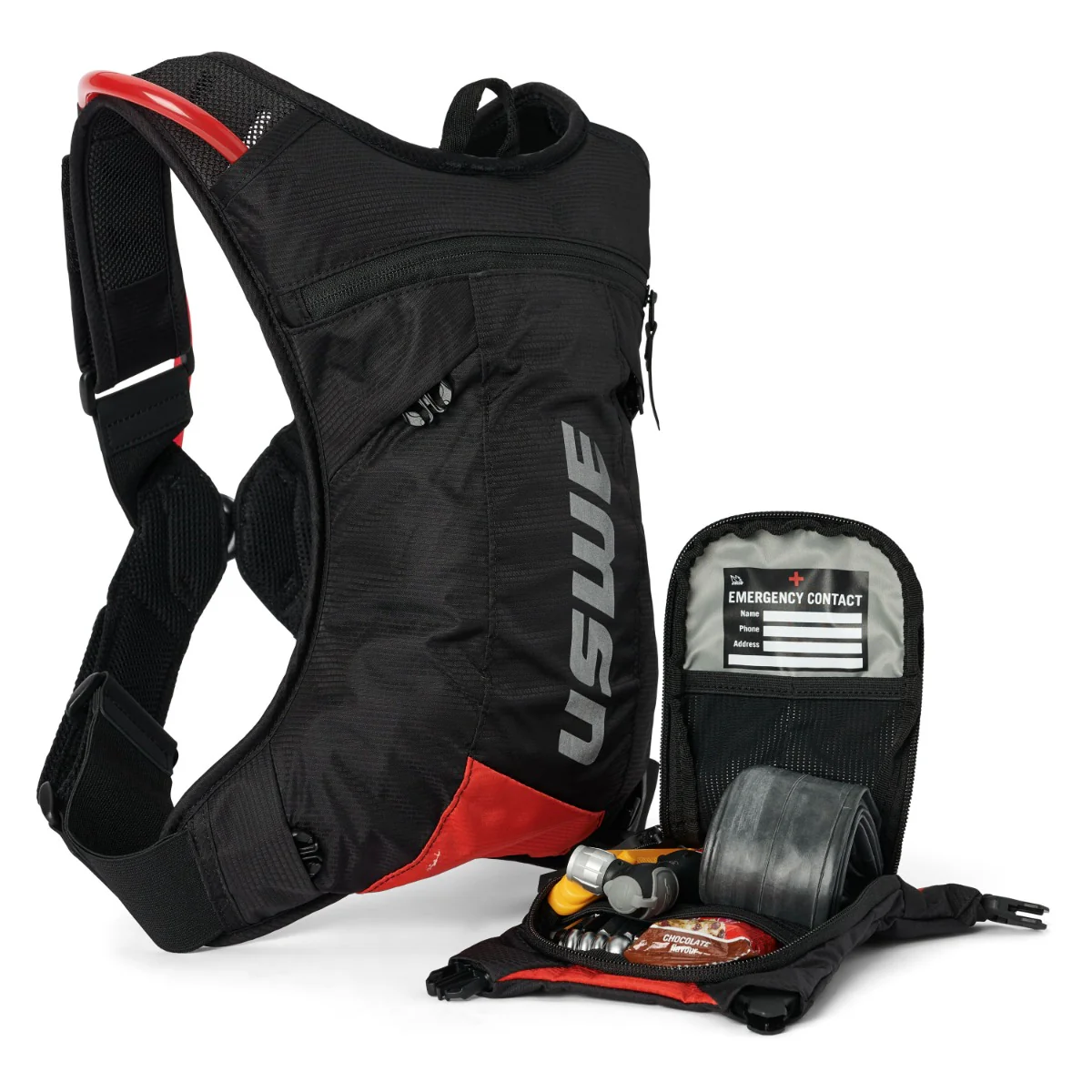 Sac d'Hydratation USWE MTB HYDRO 3 L Noir/Rouge - Image 3