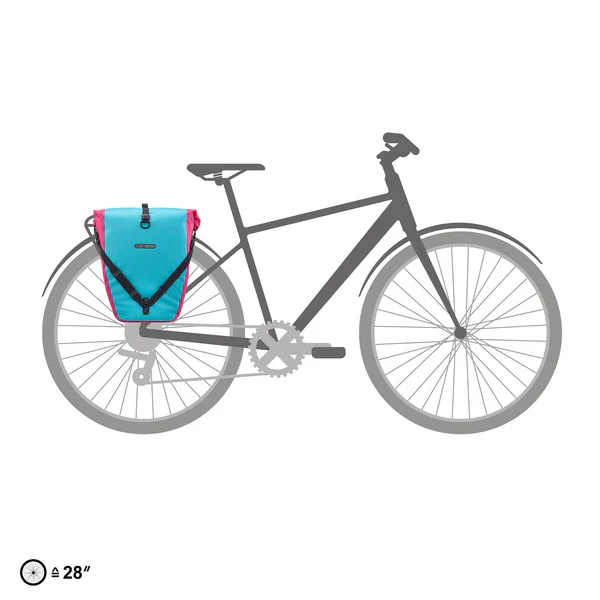 Sacoche de Porte-Bagages ORTLIEB BACK ROLLER CYBER 20 L Bleu/Rose - Image 7