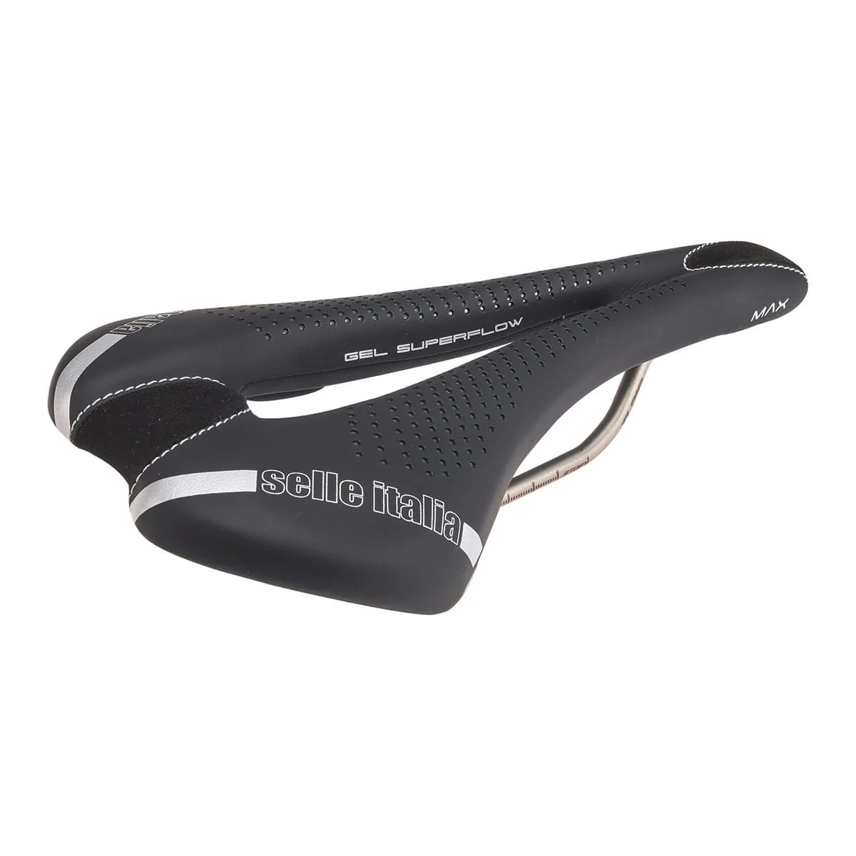 Selle SELLE ITALIA MAX SLR GEL SUPERFLOW L Rails TI316 Noir - Image 4